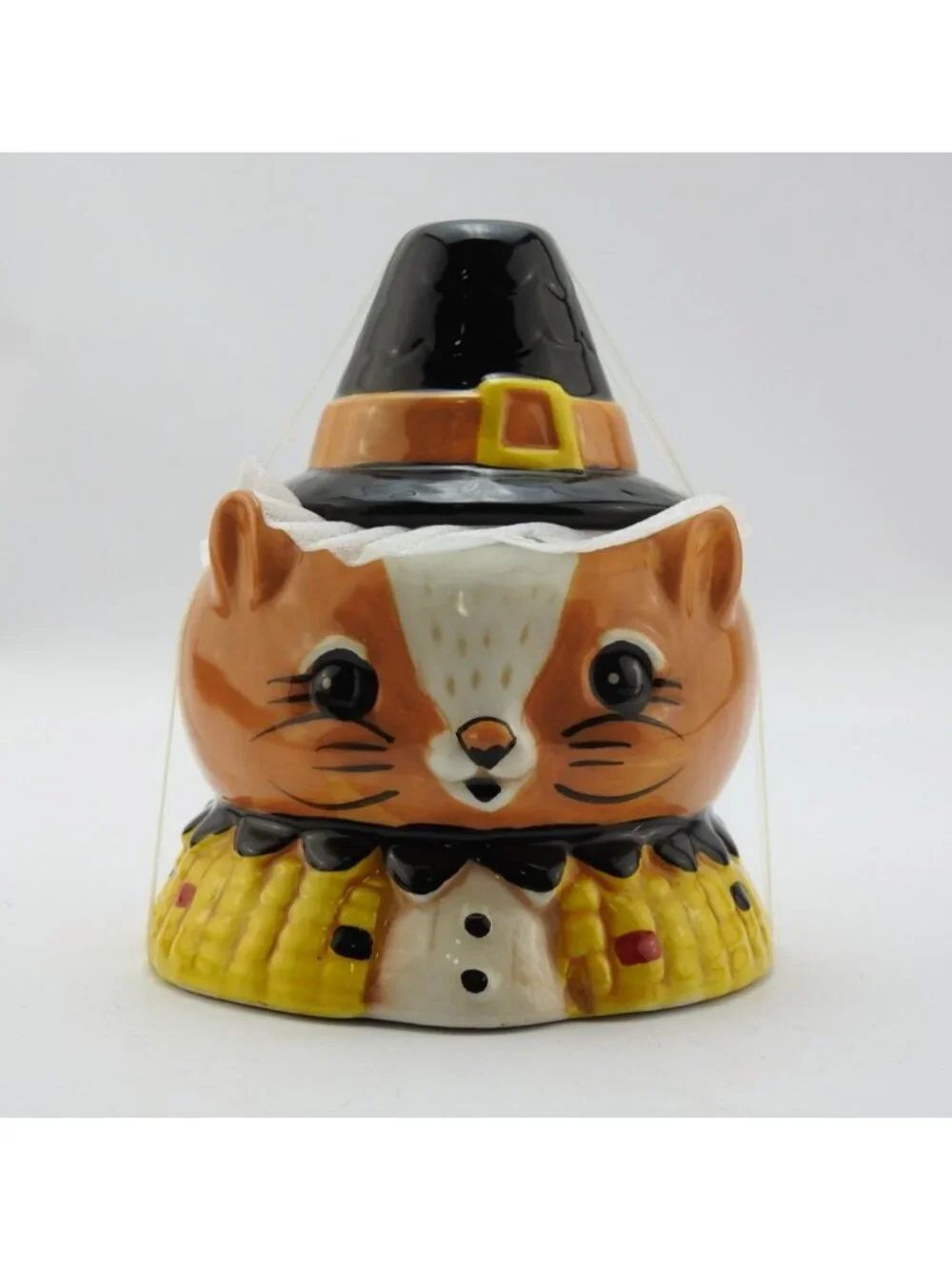 Johanna Parker Fox Witch Hat Ceramic Canister Jar Fall Halloween 6